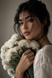 پرتره گل سفید - نمونه 4