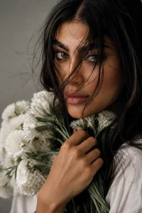 پرتره گل سفید - نمونه 1