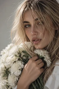 پرتره گل سفید - نمونه 2